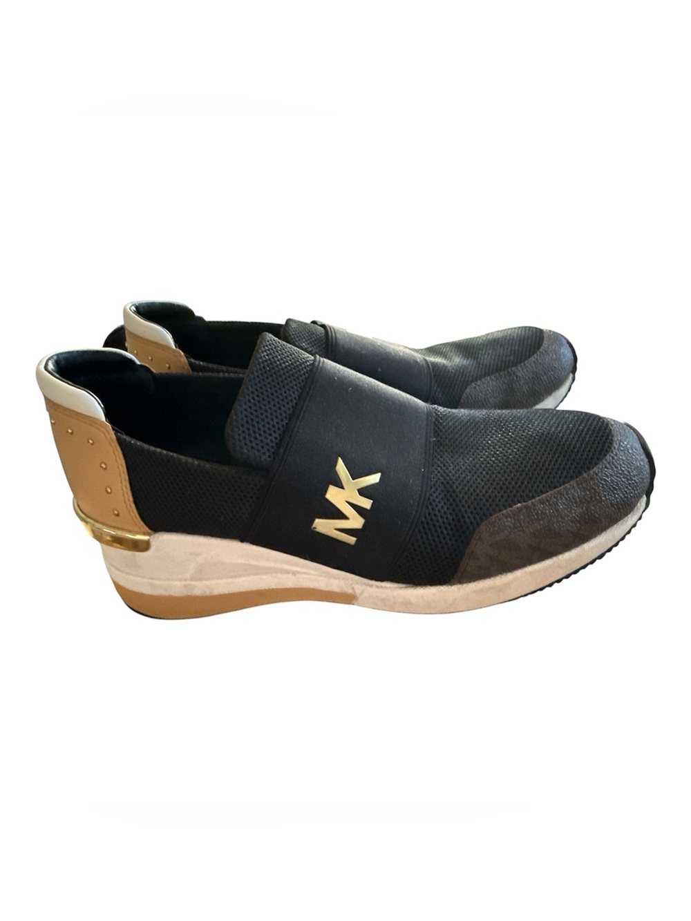 MICHAEL Michael Kors Felix Trainer Wedge Slip-On Sneakers SZ 8.5